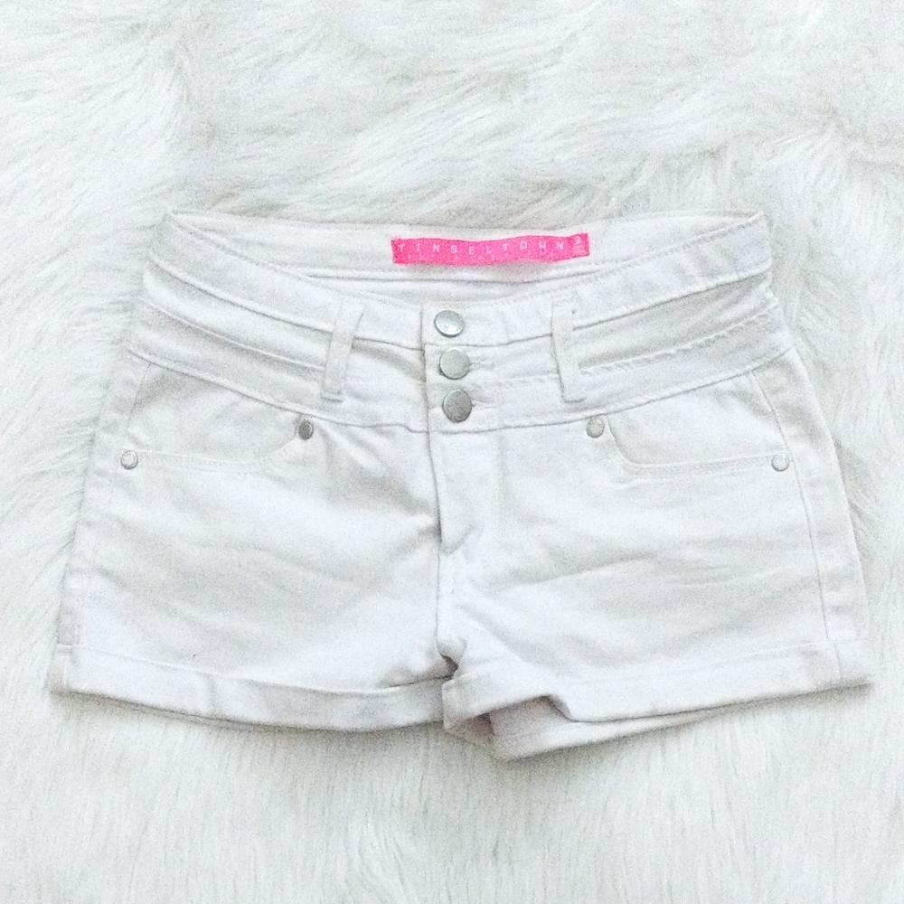 Tinseltown White High Rise Shorts Size 3